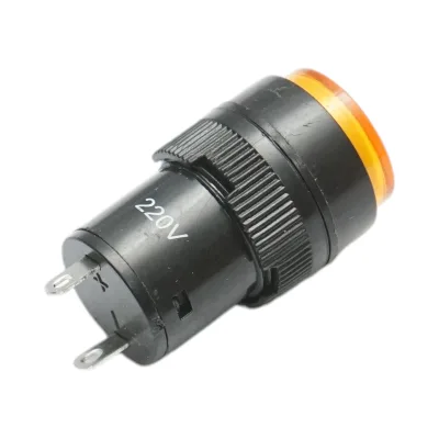 Indicatore di segnale industriale LED giallo 220V Ø 16mm Breckner Germany - immagine 3