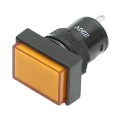 Indicatore di segnale industriale LED giallo 220V Ø 16mm quadrato Breckner Germany - immagine 2