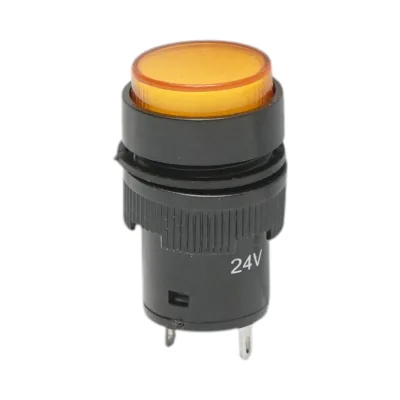 Indicatore di segnale industriale LED giallo 24V Ø 16mm Breckner Germany