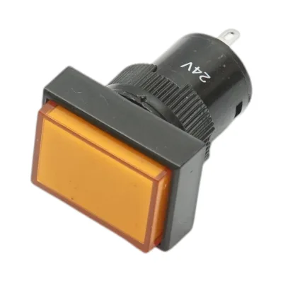 Indicatore di segnale industriale LED giallo 24V Ø 16mm quadrato Breckner Germany - immagine 2