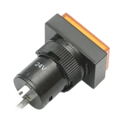 Indicatore di segnale industriale LED giallo 24V Ø 16mm quadrato Breckner Germany - immagine 3