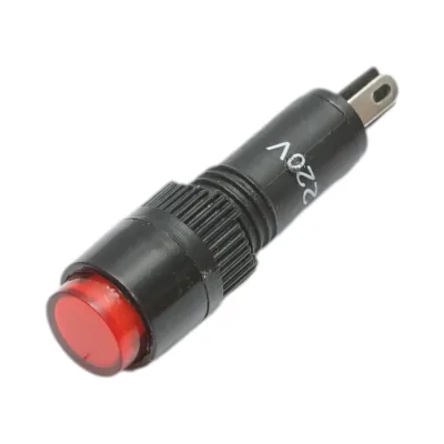 Indicatore di segnale industriale LED rosso 220V Ø 8mm Breckner Germany - immagine 2
