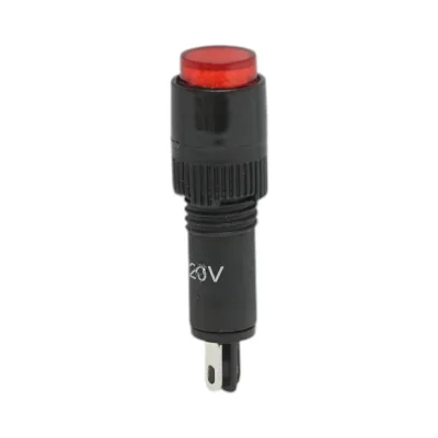 Indicatore di segnale industriale LED rosso 220V Ø 8mm Breckner Germany