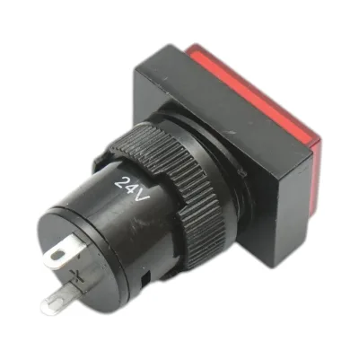 Indicatore di segnale industriale LED rosso 24V Ø 16mm quadrato Breckner Germany - immagine 3