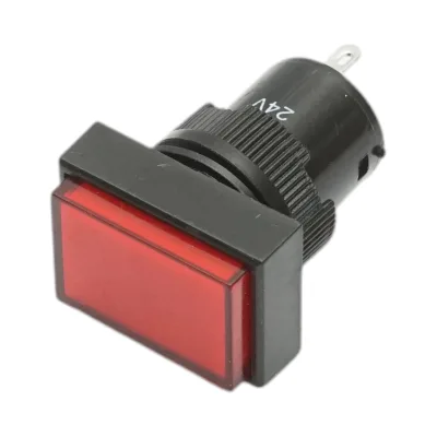 Indicatore di segnale industriale LED rosso 24V Ø 16mm quadrato Breckner Germany - immagine 2