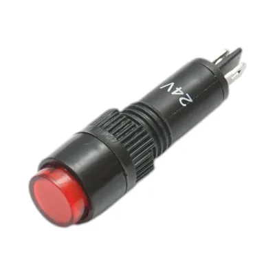 Indicatore di segnale industriale LED rosso 24V Ø 8mm Breckner Germany - immagine 2
