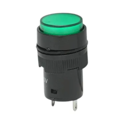 Indicatore di segnale industriale LED verde 220V Ø 16mm Breckner Germany