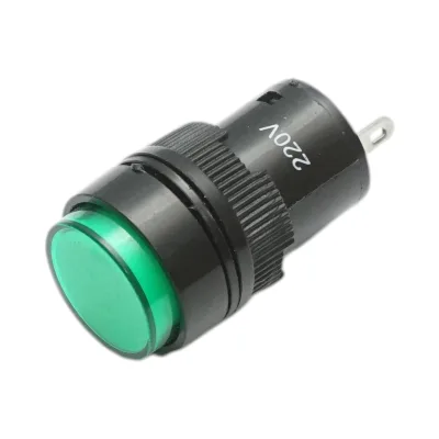 Indicatore di segnale industriale LED verde 220V Ø 16mm Breckner Germany - immagine 2