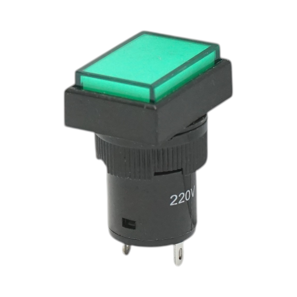 Indicatore di segnale industriale LED verde 220V Ø 16mm quadrato Breckner Germany