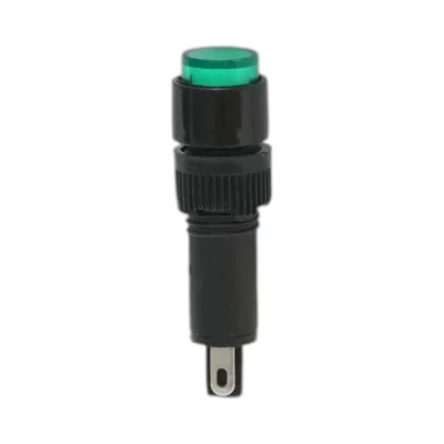 Indicatore di segnale industriale LED verde 220V Ø 8mm Breckner Germany