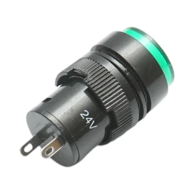 Indicatore di segnale industriale LED verde 24V Ø 16mm Breckner Germany - immagine 3
