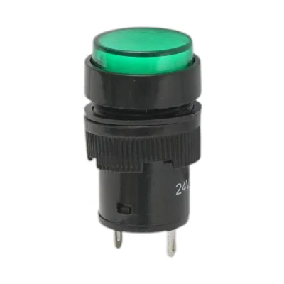 Indicatore di segnale industriale LED verde 24V Ø 16mm Breckner Germany
