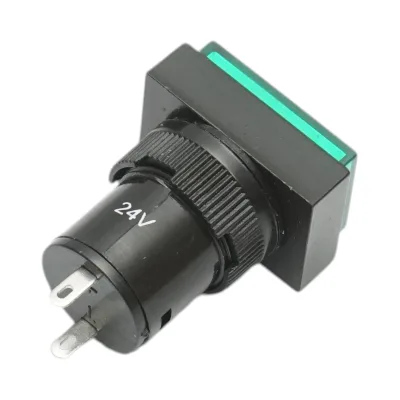 Indicatore di segnale industriale LED verde 24V Ø 16mm quadrato Breckner Germany - immagine 3