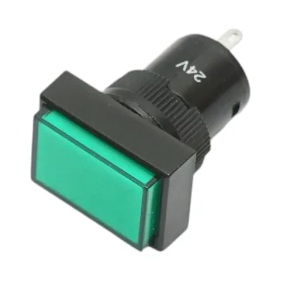Indicatore di segnale industriale LED verde 24V Ø 16mm quadrato Breckner Germany - immagine 2