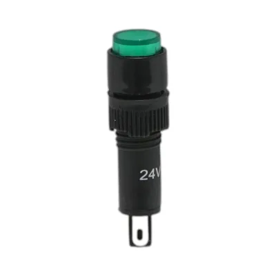 Indicatore di segnale industriale LED verde 24V Ø 8mm Breckner Germany