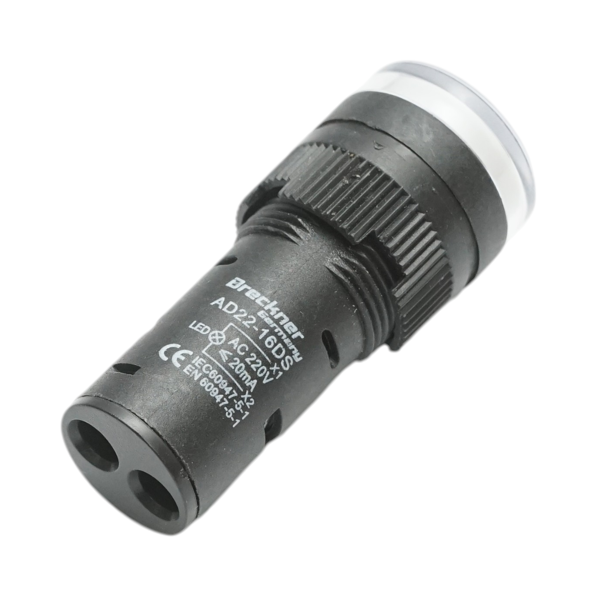 Indicatore di segnale LED bianco 220V AC 16mm Breckner Germany - immagine 3