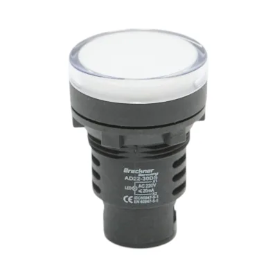 Indicatore di segnale LED bianco 220V AC 30mm Breckner Germany