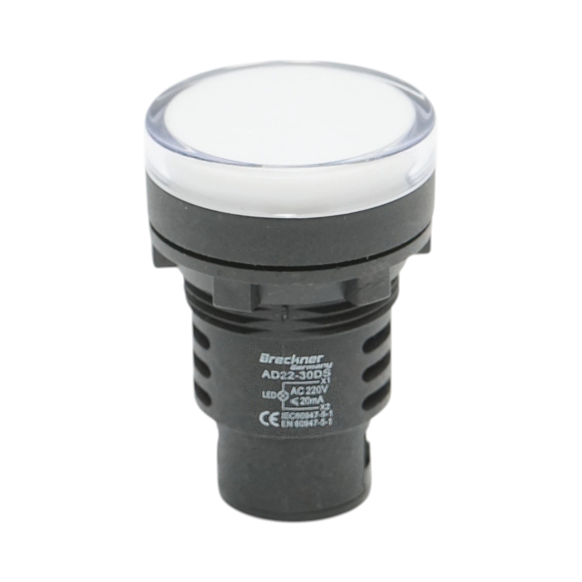Indicatore di segnale LED bianco 220V AC 30mm Breckner Germany