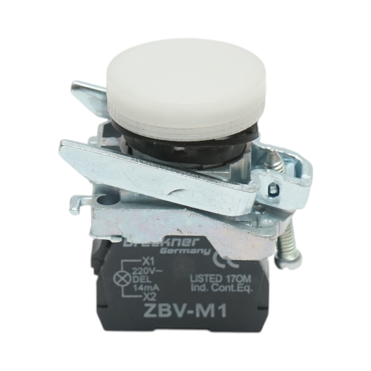 Indicatore di segnale LED bianco 220V, 14mA, TB4 Breckner Germany