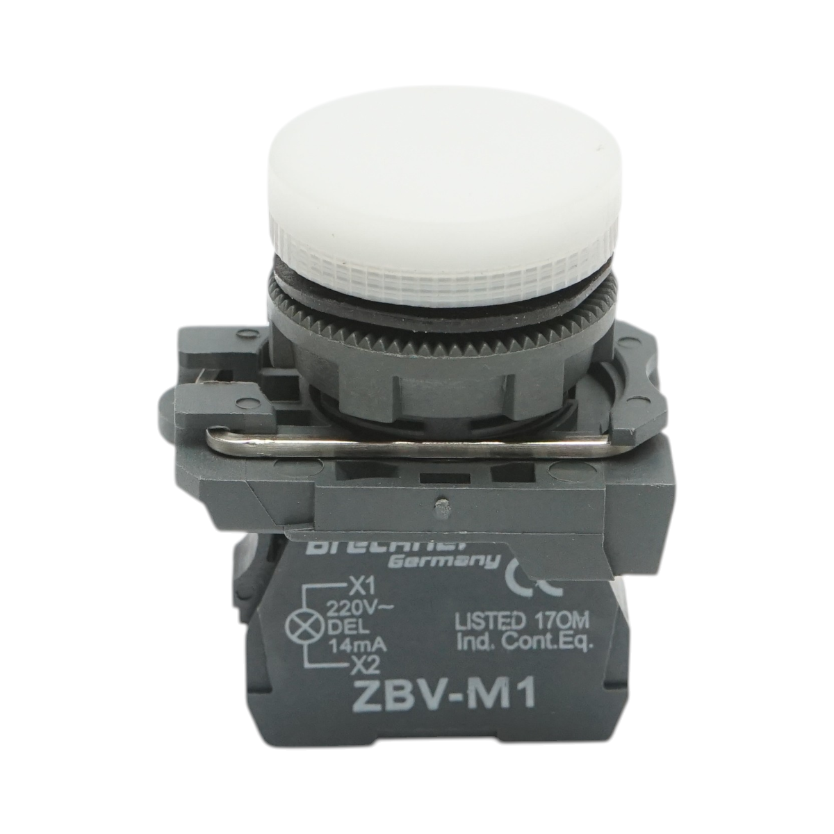 Indicatore di segnale LED bianco 220V, 14mA, TB5 Breckner Germany