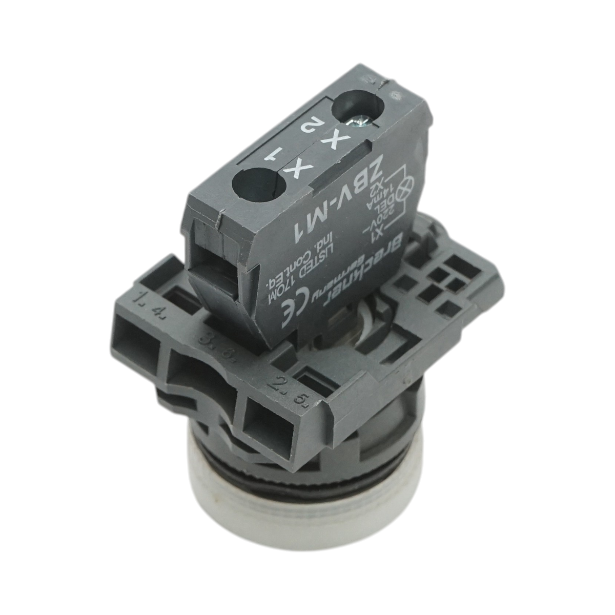 Indicatore di segnale LED bianco 220V, 14mA, TB5 Breckner Germany - immagine 3