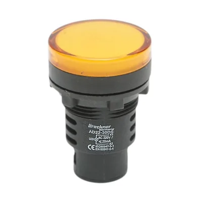 Indicatore di segnale LED giallo 220V AC 30mm Breckner Germany
