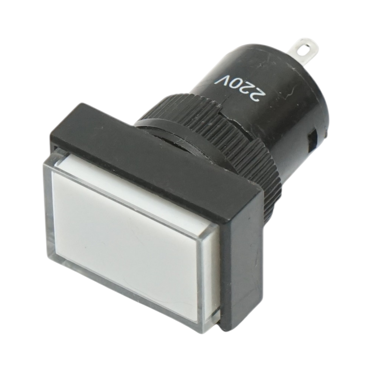 Indicatore di segnale LED industriale bianco 220V Ø 16mm quadrato Breckner Germany - immagine 2