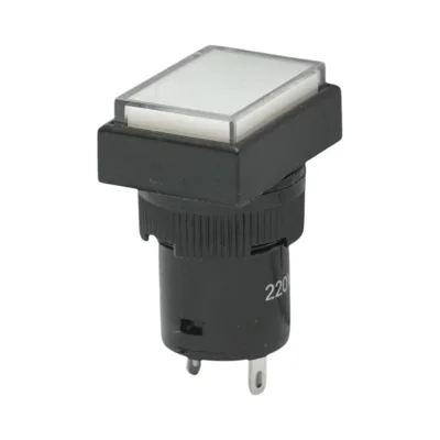 Indicatore di segnale LED industriale bianco 220V Ø 16mm quadrato Breckner Germany