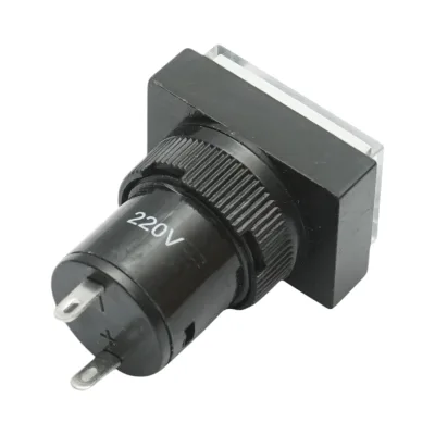 Indicatore di segnale LED industriale bianco 220V Ø 16mm quadrato Breckner Germany - immagine 3