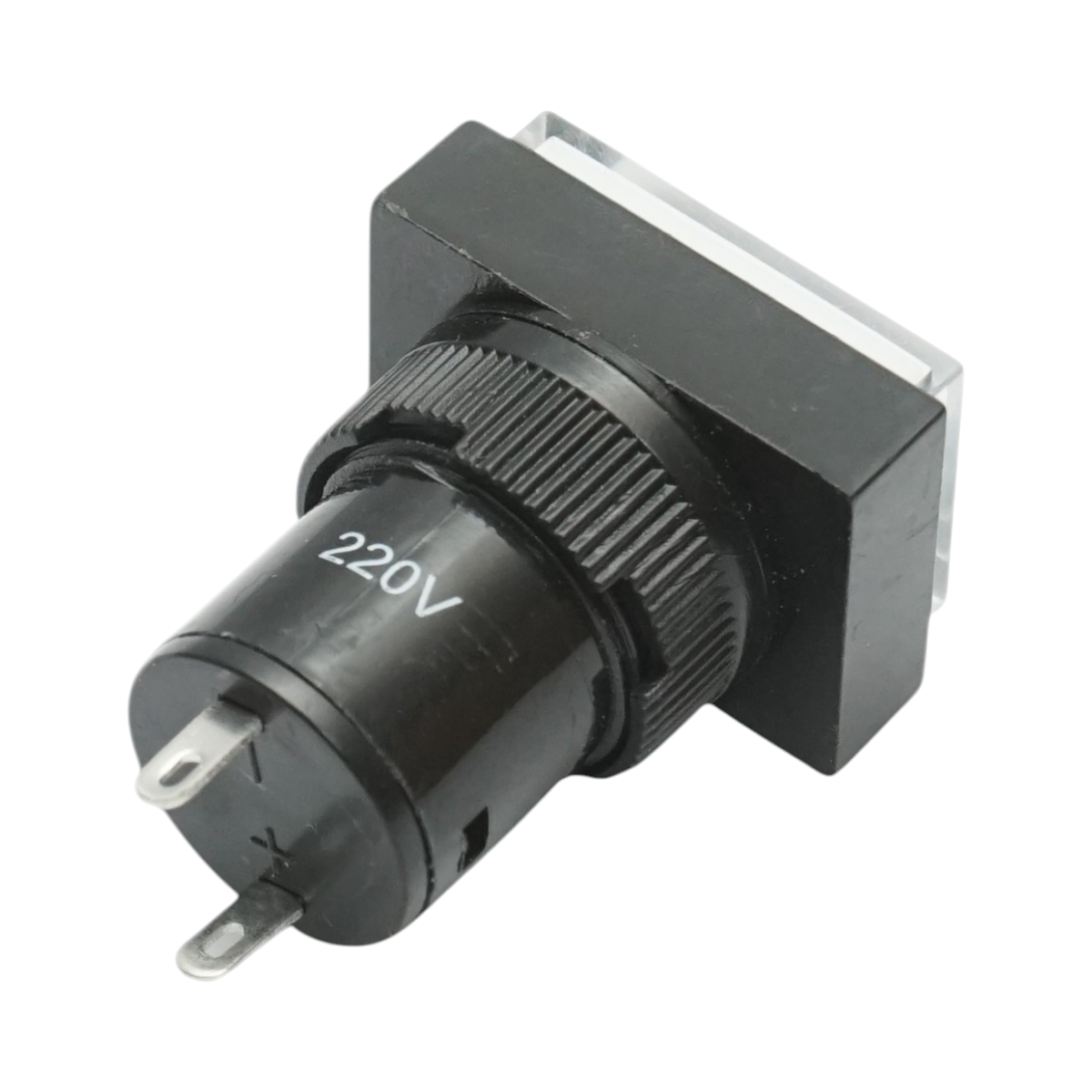 Indicatore di segnale LED industriale bianco 220V Ø 16mm quadrato Breckner Germany - immagine 3