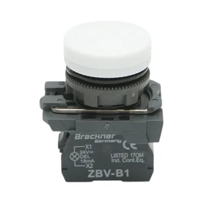 Indicatore di segnale LED rosso 1NO+1NC, 24V, TB5 Breckner Germany