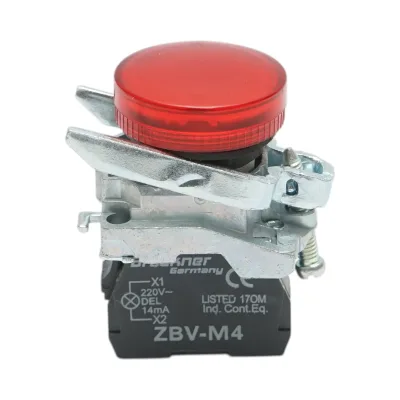 Indicatore di segnale LED rosso 220V, 14mA, TB4 Breckner Germany