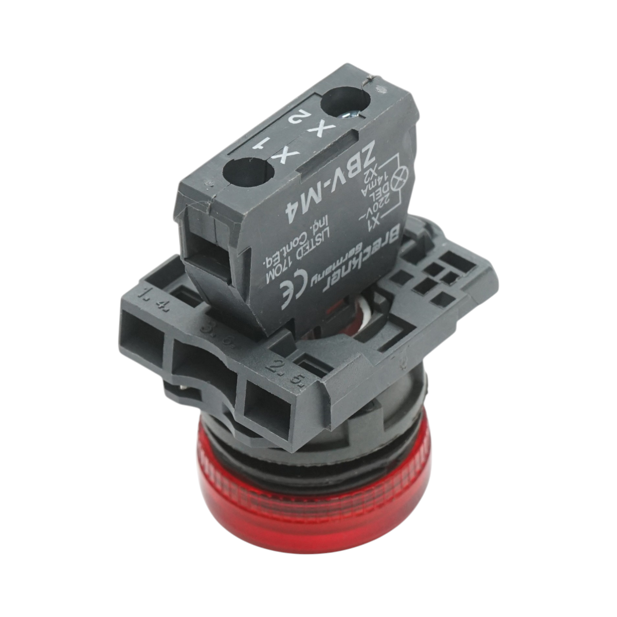 Indicatore di segnale LED rosso 220V, 14mA, TB5 Breckner Germany - immagine 3