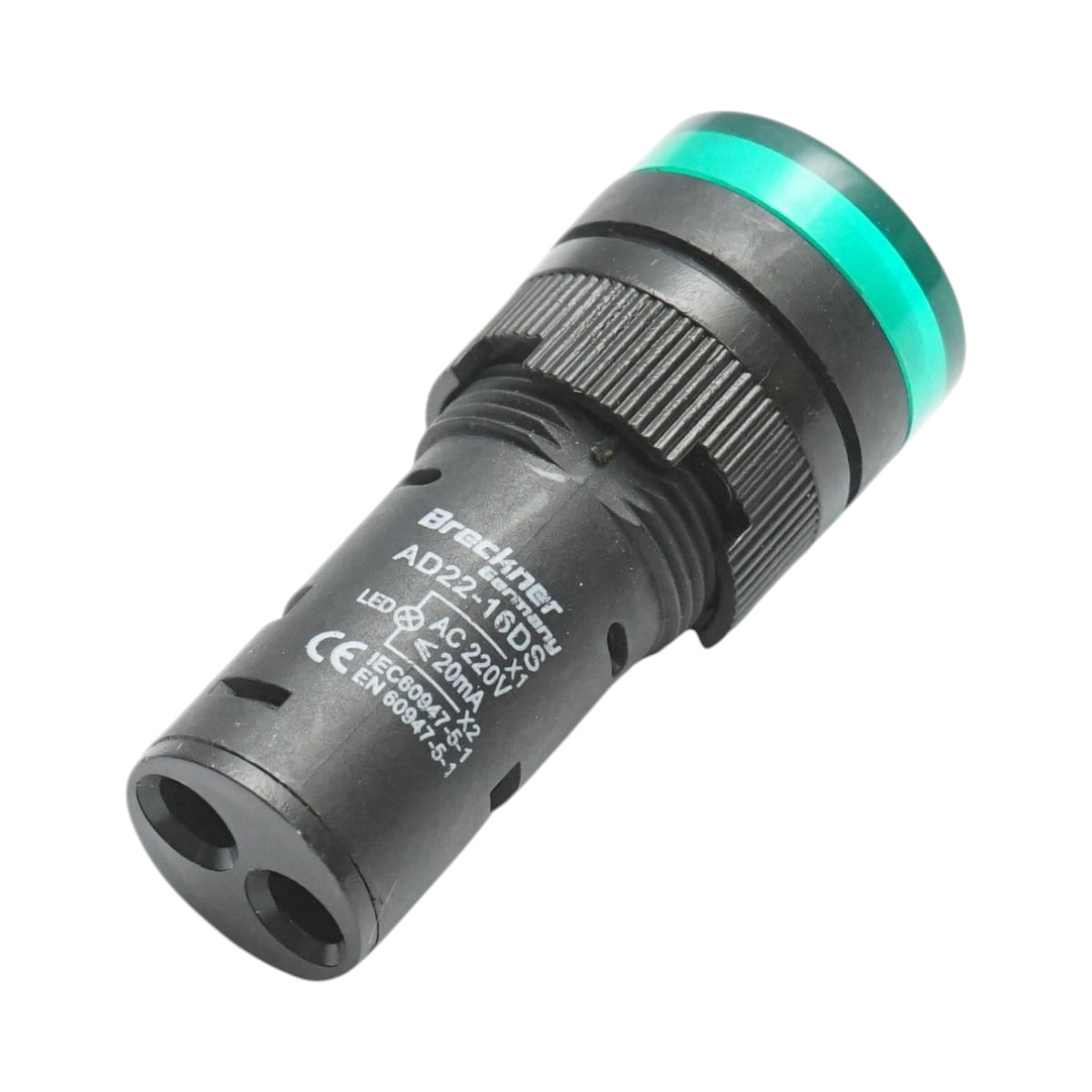 Indicatore di segnale LED verde 220V AC 16mm Breckner Germany - immagine 3