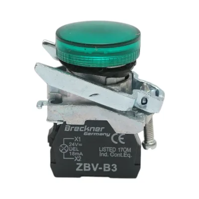 Indicatore di segnale LED verde 24V, 18mA, TB4 Breckner Germany