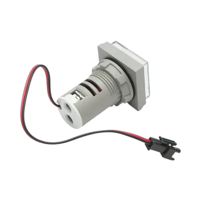 Indicatore digitale amperometro a LED bianco 0-100A, 220V/380V Ø 22mm Breckner Germany - immagine 4