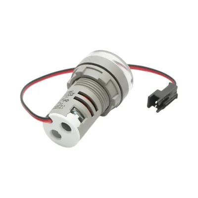 Indicatore digitale amperometro a LED bianco 0-100A, 220V/380V Ø 22mm Breckner Germany - immagine 5