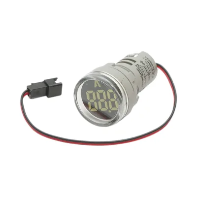 Indicatore digitale amperometro a LED bianco 0-100A, 220V/380V Ø 22mm Breckner Germany - immagine 3