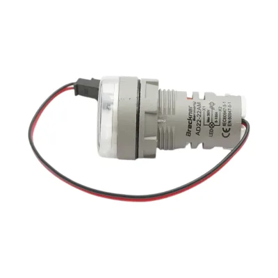 Indicatore digitale amperometro a LED bianco 0-100A, 220V/380V Ø 22mm Breckner Germany - immagine 4