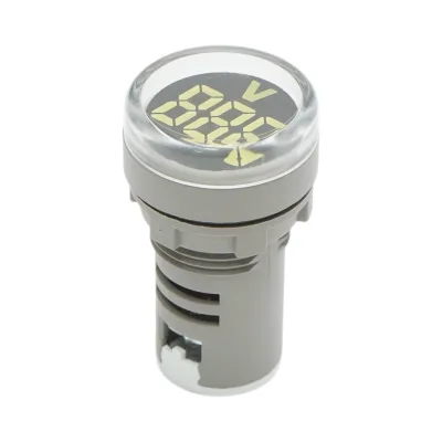Indicatore digitale amperometro a LED bianco 50-500V AC Ø 22mm Breckner Germany