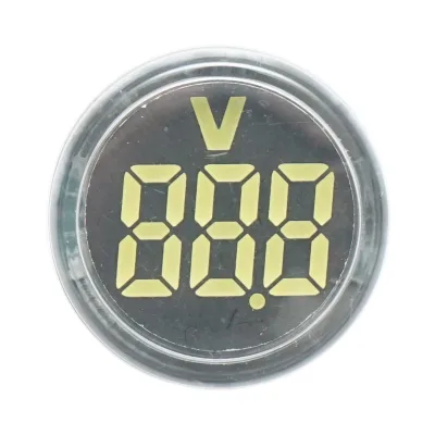 Indicatore digitale amperometro a LED bianco 50-500V AC Ø 22mm Breckner Germany - immagine 2