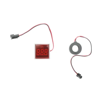 Indicatore digitale amperometro a LED rosso 0-100A, 220V/380V Ø 22mm Breckner Germany - immagine 2