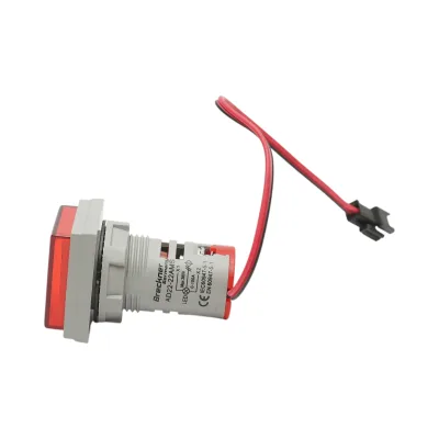 Indicatore digitale amperometro a LED rosso 0-100A, 220V/380V Ø 22mm Breckner Germany - immagine 3