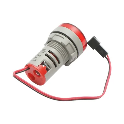 Indicatore digitale amperometro a LED rosso 0-100A, 220V/380V Ø 22mm Breckner Germany - immagine 4