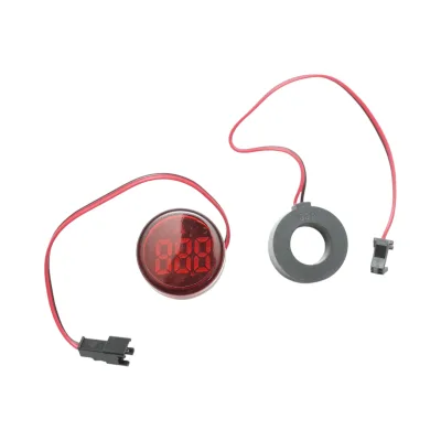 Indicatore digitale amperometro a LED rosso 0-100A, 220V/380V Ø 22mm Breckner Germany - immagine 2