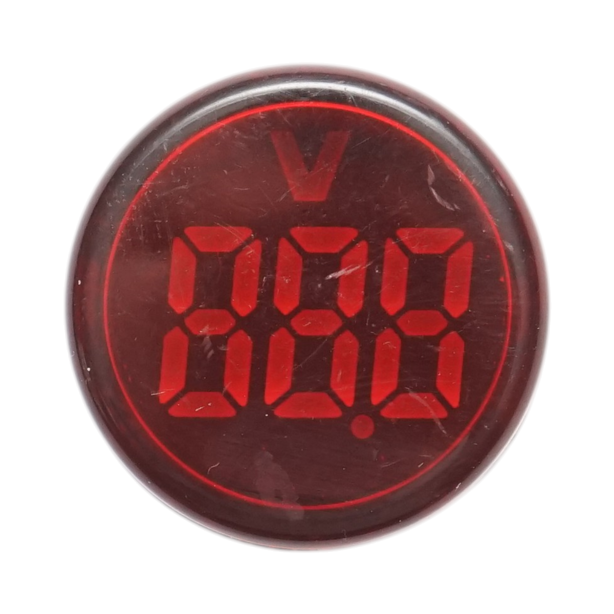 Indicatore digitale amperometro a LED rosso 50-500V AC Ø 22mm Breckner Germany - immagine 2