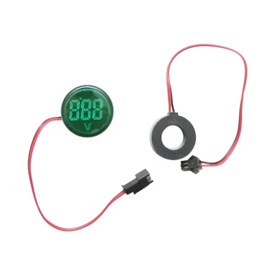 Indicatore digitale amperometro a LED verde 0-100A, 220V/380V Ø 22mm Breckner Germany - immagine 2