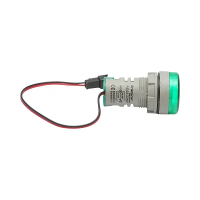 Indicatore digitale amperometro a LED verde 0-100A, 220V/380V Ø 22mm Breckner Germany - immagine 3