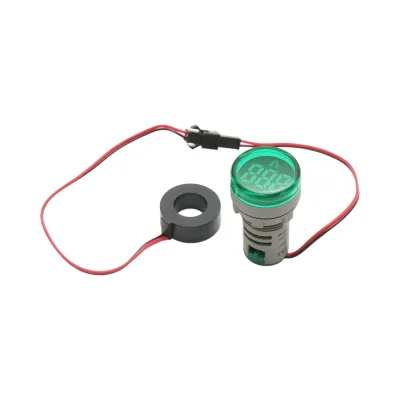 Indicatore digitale amperometro a LED verde 0-100A, 220V/380V Ø 22mm Breckner Germany