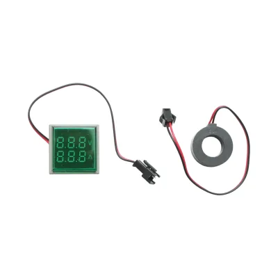 Indicatore digitale amperometro e voltmetro LED bianco 0-100A/50-500V AC Ø 22mm Breckner Germany - immagine 2